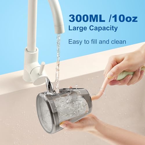 Water Flosser for Teeth, 300ML Cordless Oral Irrigator Rechargeable Dental Flosser Picks with 5 Modes 5 Jet Tips,IPX7 Waterproof Teeth Cleaner for Braces Gum Care, Home Travel Use
