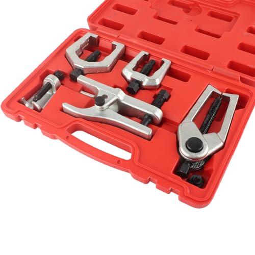 5pcs Front End Suspension Ball Joint Tie Rod Separator Puller Set, Automotive Repair Tool Kit with C - Shape and L - Shape Pullers, For Car Steering and Control Arm