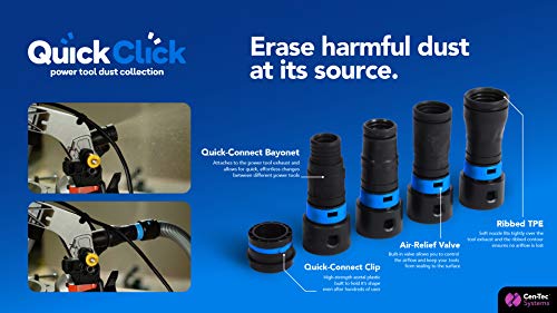 Cen-Tec Systems 95281 20 Ft. Home and Shop Vacuum Hose with Expanded Multi-Brand Power Tool Dust Collection Adapter Set and Full Attachment Kit, Black - size: 20 Ft. Hose