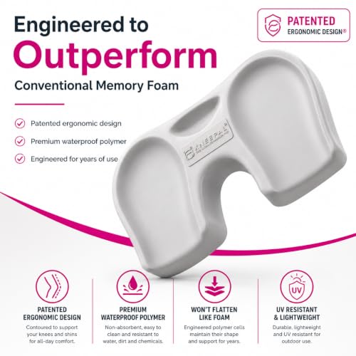 KNEEPAL. Engineered to Outperform Conventional Memory Foam Kneeling Pads. Beloved by gardeners, DIY'ers, bath-time Mommies, fitness peeps and yoga buffs - color: Green