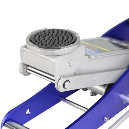 1.5 Ton Low Profile Floor Jack, Heavy Duty Aluminum & Steel Hydraulic Floorjack Racing Floor Jack with Dual Piston Quick Lift Pump, Lifting Range 3.3" to 19.8" for Home Sedans SUV Sports Cars Blue