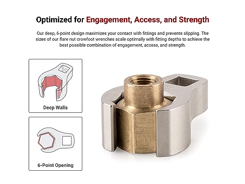 TEKTON 3/8 Inch Drive x 11/32 Inch Flare Nut Crowfoot Wrench | WCF15209