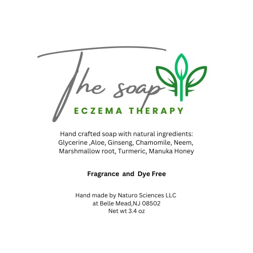 The Soap for Eczema Therapy. Hand Made from Natural Ingredients Only. Dye and Fragrance Free. (3 pack)