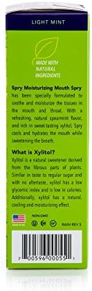 Spry Natural Xylitol Moisturizing Dry Mouth Spray, Stop Bad Breath, Increase Saliva Production, Non-GMO, Gluten-Free On The Go Oral Care with Spearmint Flavor, 4.5 fl.oz (Pack of 1)