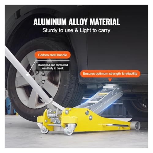 3T/2T Floor Jack Aluminum Hydraulic Racing Car with Dual Piston Lift Pump for Auto Repaire(3T Aluminum) - color: 3T Aluminum