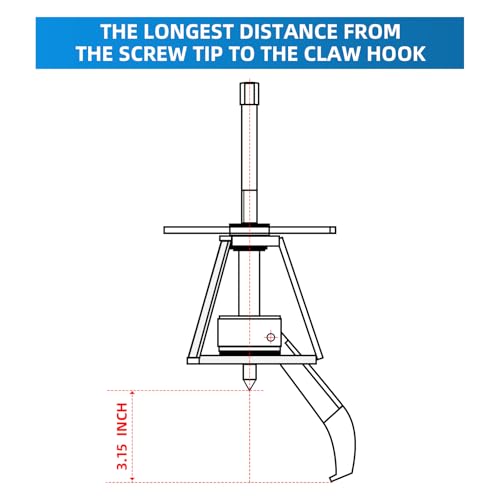 BESTOOL 3 Jaw Gear Puller, 2 Ton, for Gears, Pulleys and Flywheels | 2 Ton Pulling Capacity; 3-Jaw Design; For Removing Gears, Pulleys and Flywheels in Automotive and Mechanical Repair - size: 3Jaw 2 Ton