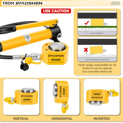 50Ton Hydraulic Cylinder Jack,Low Profile Hydraulic Ram Jack,Hydraulic Porta Power Ram Lifting Jack,Industrial Mini Hydraulic Cylinder - size: 50T