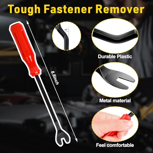 240PCS Car Bumper Retainer Clips Kit - Auto Plastic Rivets & Push Fasteners Set, Most Popular Sizes for Door Trim, Panel, Fender - Compatible with GM, Ford, Toyota, Honda, Chrysler - size: 240pcs+5tool