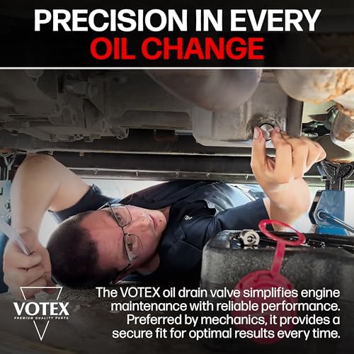 Votex - Made in USA - 1/2 X 20 Quick Easy Valve Oil Drain Plug fits Buick, Cadillac, Chevrolet, Chrysler, Dodge, Ford, GMC, Jeep, Oldsmobile, Plymouth, Pontiac - Stainless Steel- Part Number SMQDP004 - size: 1/2X20" Valve Drain Plug