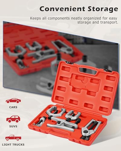 DAYUAN 3Pcs Ball Joint Separator Set Bundle with 5pcs Professional Front End Service Tool Kit
