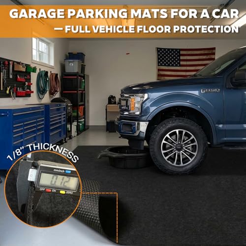 Oil Spill Mat for Driveway Garage, 72x60 Oil Drip Rubber Mat Under Car | Heavy Duty, Absorbent, Waterproof, Leak Resistant, Protect Garage Floor, for Auto Tractor Mower Repairs Oil Change, Black - size: 72" x 60"-Nonslip Black