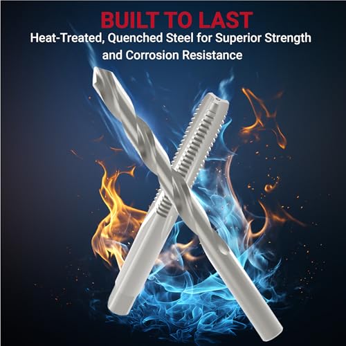 Helicoil Thread Repair Tool Kit 320-Piece: SAE (1/4"-1/2") & Metric (M5-M12) | Includes HSS Drill Bits, Taps, 304SS Inserts & Break-Off Tools | Professional Thread Restorer for Automotive & Machinery - size: 320PCS Metric & SAE, style: Multi Size Set