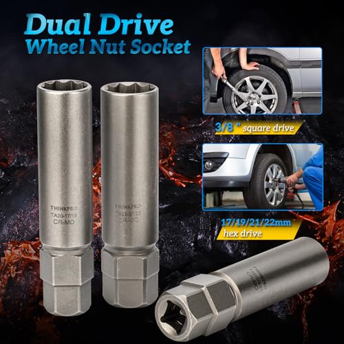 10 Spline Lug Nut Socket for TA23-21/22 10 Spline Lug Nut Key | Dual Drive 10 Point Wheel Lock Key, Compatible with Bimecc 10 Point Socket - color: Ta23-21/22