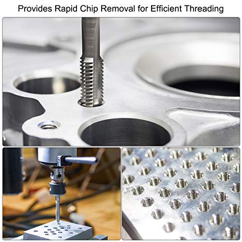 uxcell Metric Machine Tap Left Hand M12 Thread 1.25 Pitch H2 4 Flutes High Speed Steel Screw Thread Taps Tapping Tool - size: M12x1.25