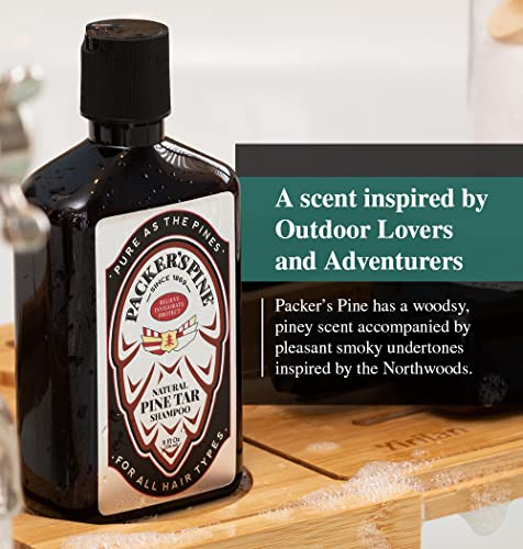 Packer's Pine Tar Shampoo | USA Made With All Natural Active Ingredients | Shampoo for Dry and Itchy Scalp | Paraben and Sulfate Free (Pack of 1)
