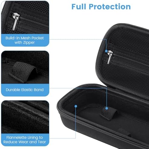 Toothbrush Travel Case Compatible with Oral-B/Oral-B Pro 1000/Philips Sonicare 4100 Electric Toothbrush, with Mesh Pocket for Accessories & 2pcs Toothbrush Head Covers for Protection