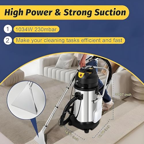 Extractor Vacuum Washing Machine,Portable Extractor for Car Detailing,Commercial Carpet Cleaner Machine, 1034w - Ultimate Cleaning Power 30L/7.93gal (20L) - size: 20L