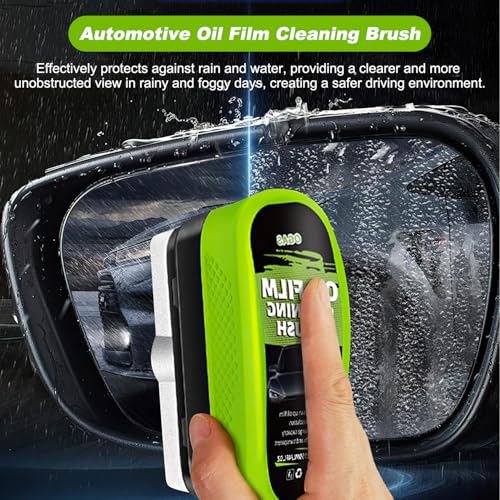 Yicengy Automotive Oil Film Cleaning Brush, 2026 New Car Windshield Oil Film Remover for Car Windows Includes 1 Refill Bottle, Glass Coating Cleaner Board, Anti-Rain Fog, Improves Clarity (2pcs) - color: 2pcs