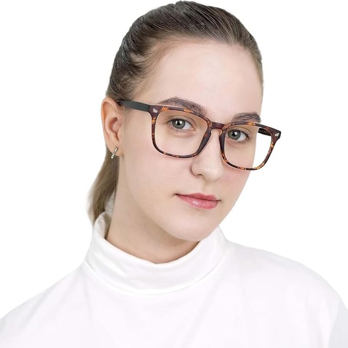 YEIN Bifocal Reading Glasses with Blue Light Blocking Lenses, Bifocal Reader for Women and Men, Vintage Square frame with Spring Hinge (+0.00/+1.50 magnification)