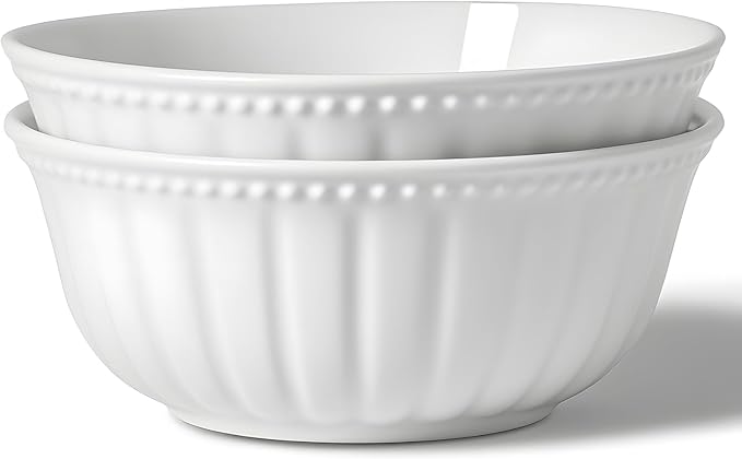 Ceramic bowl, 7 Inch Serving Bowls, Bowls for Kitchen, Microwave and Dishwasher Safe, Set of 2