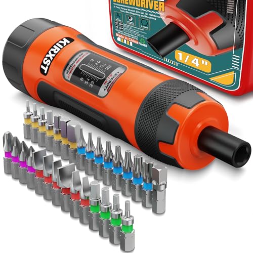 31 PCS 1/4" Drive Torque Screwdriver, 3-39 Inch Pounds Torque Screwdriver Set with S2 Bits and Socket Adapter for Maintenance, Screwdriver Set for Tools, Bike Repairing and Mounting - size: 3-39inch.S
