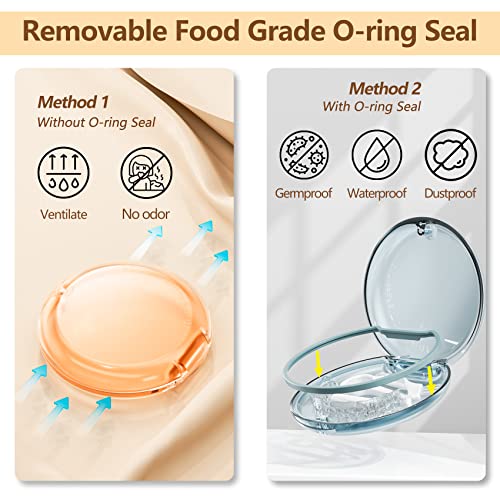Retainer Case, 3 Pack Mouth Guard Case with Magnetic Closure Hinged Lid, Cute Night Guard Cases, Portable Slim Aligner Cases for Girl, Boy, Women, Men, Teenage, Adult-Easy to Carry