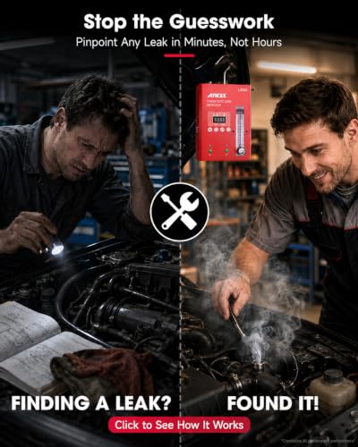 ANCEL L3000 Digital Automotive Smoke Leak Detector with LED Pressure Gauge – EVAP System & Full-Vehicle Leak Tester for Gasoline and Diesel Engines, Professional Smoke Machine Tool - size: Digital Display