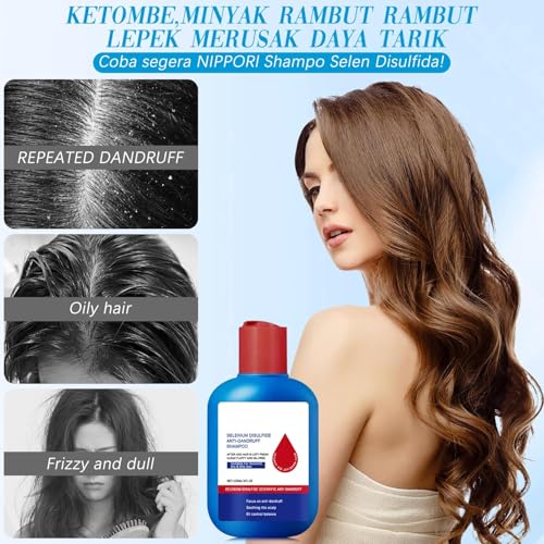 Nippori Anti-Dandruff Shampoo, Oil Control Formula for Men and Women, 300ml