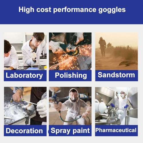 Super More Anti-Fog Protective Safety Goggles Clear Lens Wide-Vision - color: Transparent