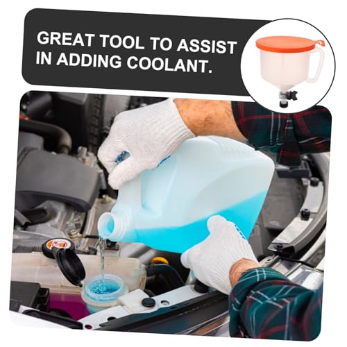 Unomor Spill Coolant Filling Kit Radiator Funnel with Valve Plastic Cooling System Tool for Automotive Radiator Maintenance and Fluid Handling