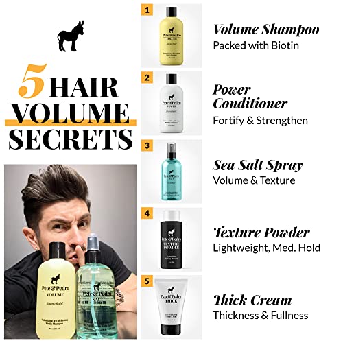 Pete & Pedro THICK Hair Cream - Light-Holding, Thickening & Texture Styling Cream | For Fine, Thin, & Thinning Hair, Men & Women | Adds Thickness, Body, Volume, Fullness | As Seen on Shark Tank, 4 oz.