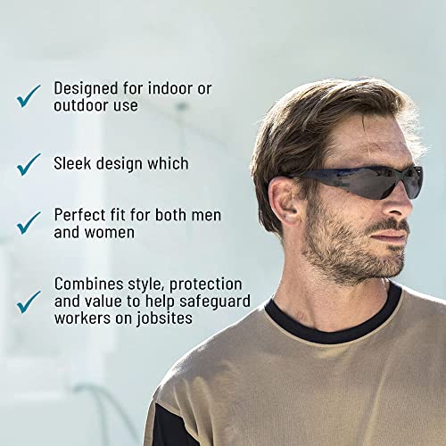 ATERET Protective Polycarbonate Safety Glasses White For Nurses Mechanic Electrician Saftey Glasses Goggles Anti Fog Eye Goggles Safety Protection (36 Pairs, Grey&Clear) - color: Combo (Clear&grey), size: 36 pairs