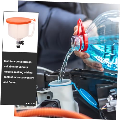 Unomor Spill Coolant Filling Kit Radiator Funnel with Valve Plastic Cooling System Tool for Automotive Radiator Maintenance and Fluid Handling