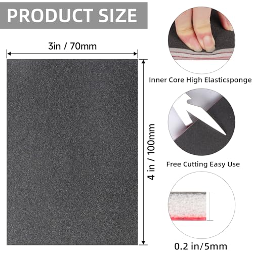 24Pcs Sanding Sponge 3000 Grit Wet Dry Soft Foam Hand Sander Block | 3x4 Inch Soft Foam Conforms to Curves and Edges, Hook and Loop Backing, Ideal for Wood Metal - size: 24pcs 3000 Grit, style: Aluminum
