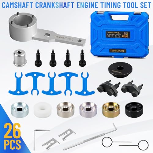 Engine Timing Tool Kit for VW Audi TSI TFSI EA888 1.8L 2.0L Engine, with Additional T40191 Engine Camshaft Sliding Pieces Spacer Tool, T10355 Crankshaft Pulley Holding Wrench T40098 T40267 T40271