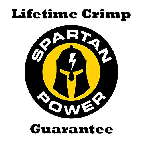 Spartan Power Battery Cable 3 Foot 4 Gauge AWG Wire Set 3/8" M10 Made in USA - color: 4 AWG-SET-3/8", size: 3-FT