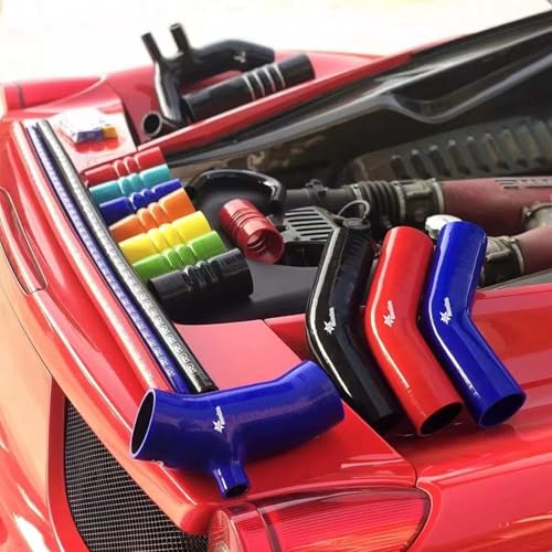 Fit 2001-2005 Honda Civic D17 1.7L Silicone Radiator Coolant Heater Hoses Kit 3-Plyer Red - color: Red
