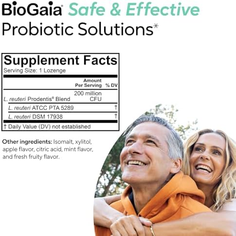 BioGaia Prodentis 3-Pack | Dental Probiotic Lozenges | Promote Healthy Gums & Teeth | Defend Against Dental Problems | Replenish Oral Microbiome | Improve Oral Health | Apple Flavor | 90 Day Supply