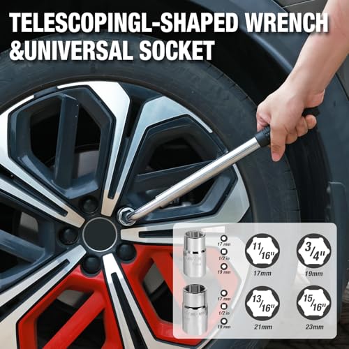 YELLOW JACKET Scissor Car Jack 2 Ton Tire Changing Kit with Lug Wrench, Emergency Kit Scissor Jack for Car - size: 2 TON