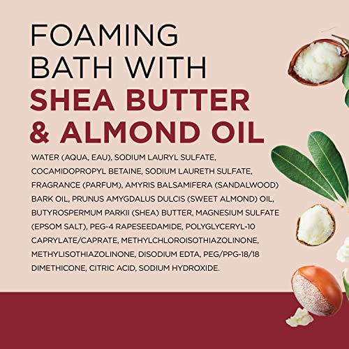 Dr Teal's Foaming Bath with Pure Epsom Salt, Shea Butter & Almond, 34 fl oz (Pack of 4)