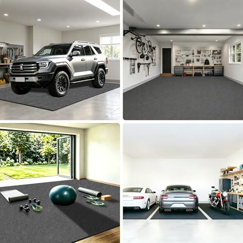 Garage Floor Mat 8'10"x22',Car Garage Mats for Floor Under Car SUV Truck | Oil Spill Resistant Garage Floor Parking Mat,Waterproof Garage Flooring Carpet w/Non-Slip Leak-Proof Back,Reusable Washable - size: 8'10" x 22'