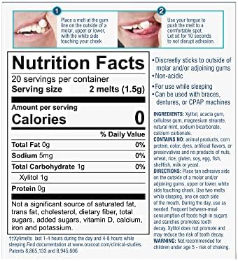 Oracoat XyliMelts for Dry Mouth Night Time or Day - Moisturizing Dry Mouth Adhering Discs, Sugar Free with Xylitol, 40 Count - 6 Pack, Mild Mint Flavor, 8-Hour Relief