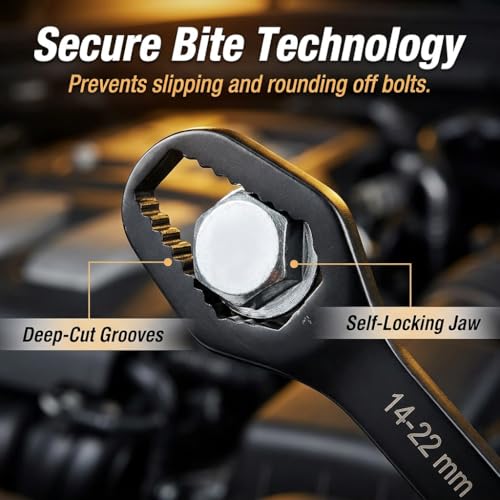 Universal Double Ended Wrench Set, 3mm-22mm Wrench Double-Head Self-Tightening Adjustable Wrench,Multifunctional Sink Tool Set for Home,Plumbing, Automotive Repair, Multi Size Bolt Removal,4PC - color: 4 Pcs