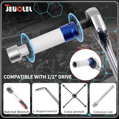 50 Wheel Locking Nut Key for BMW, Socket Adapter (OD 27mm-ID 25mm) | Wheel Lock Nut Socket Adapter, Anti-Theft Lug Nut Removal Tool, Anti-Theft Screw Remover, Repair Tool, Tyre Fitting, garage - color: Socket 050