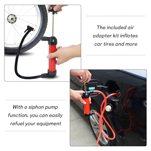 Multi-Use Siphon Fuel Transfer Pump, Fluid Extractor Siphon Transfer Pump Kit for Gasoline Liquid Oil Air and Automotive, Efficient Siphon Fluid Exchange Transfer Pump