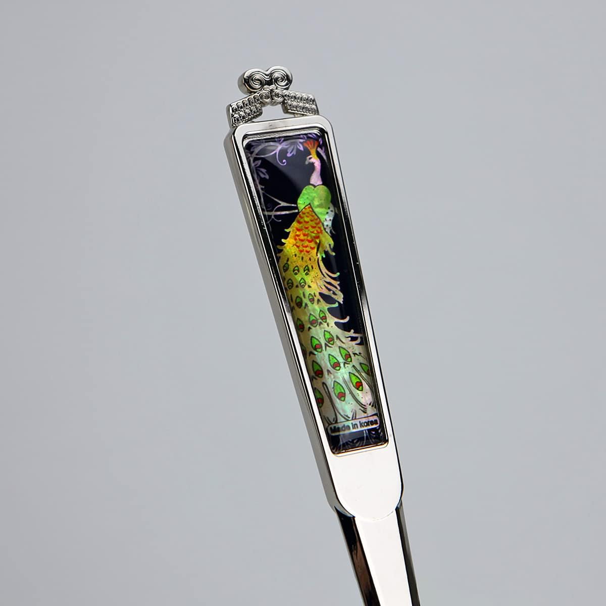Envelope Opener Cutter Knife – 168mm Decorative Letter Opener for Envelopes, Boxes, Packages – Premium Rustproof Iron Letter Opener for Everybody – Anti-Fingerprint Treatment (Peacock)