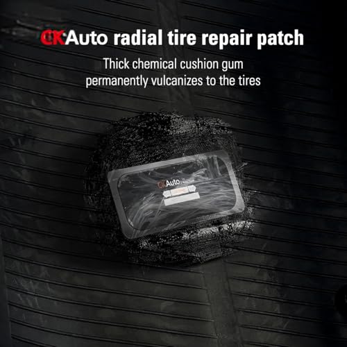 CKAuto 20 pcs Radial Tire Patches Heavy Duty 2-1/4" x 4-1/3" (60mm x 110mm) | for Radial Tubeless Tire of Cars Vans SUVs Buses & Heavy Trucks Tractor Agricultural Vehicles Rectangle - size: 2-1/4" x 4-1/3" (60 x 110mm) 20 PCS