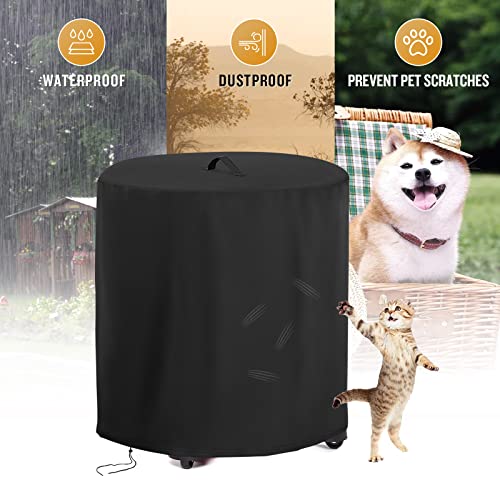 Kingling Cover for Shop Vac for 12-16 Gallon Shop Wet Dry Vacuums | Wet and Dry Shop Vacuum Cleaners Dust Cover Protection 24''D x 26.5''H Black - size: 24''D x 26.5''H
