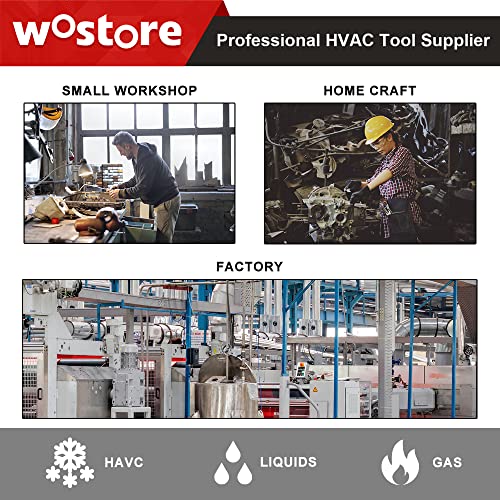 Wostore 25FT Brake Line Kit & Flaring Tool, 24 Brass Fittings, 3/16-5/8" | Double & Single & Bubble flares flaring tool. 25FT 3/16" copper line. Cutter and reamer included. 7 sizes up to 5/8" - size: Flaring tool with 3/16" brake line