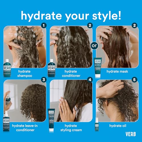 VERB Hydrate Conditioner - Nourish Dry + Frizzy Hair - Smooth + Reduce Frizz - Amber + Warm Jasmine Scent